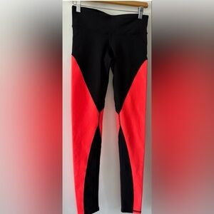 ALO 7/8 Highwaist Black and Tangerine leggings XS sku#38